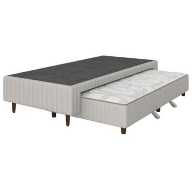 Imagem de Base Box Solteiro com Cama Auxiliar Premium 37x198x108cm Plumatex Cor 