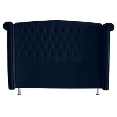 Imagem de Cabeceira para Cama Box Toquio Casal 140 Cm Suede Estofado com Capitonê Amarelo Do Lar...