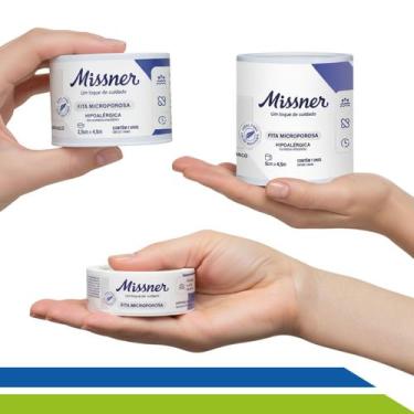 Imagem de Fita Microporosa Hipoalérgica Branca Pele Sensível Curativo Bandagem M