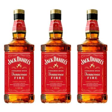 Imagem de Whisky Jack Daniels Tennessee Fire 1L 3 Unidades