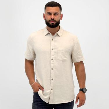 Imagem de Camisa Hering Slim Manga Curta em Linho Masculina-Masculino