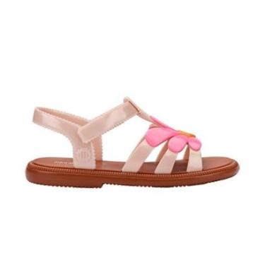Imagem de Sandália Mini Melissa Hip Bloomy Infantil Marrom Rosa-Feminino