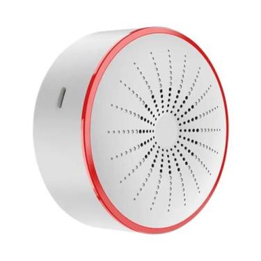 Imagem de Alarme Sirene Inteligente WiFi ZigBee Com Som De 96dB E Luz Para Segur