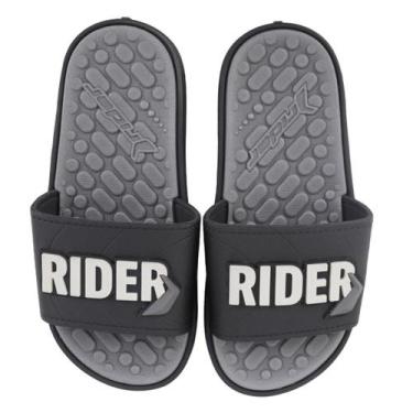 Imagem de Chinelo Juvenil Rider Pump Slide Unissex, Cinza, Preto, 30