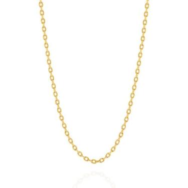 Imagem de Gargantilha Rommanel Fio Cadeado Banhado A Ouro - 530431 Cor:Dourado, 