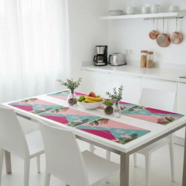 Imagem de Jogo Americano Decorativo Tropical Pct Peça Pronta 0,30x0,45m Vinil PV