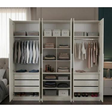 Imagem de Guarda-Roupa Modular 6 Portas 9 Gavetas 1013 Ilan Carvalho - Móveis Il