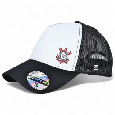 Imagem de Boné Corinthians Trucker Aba Curva Licenciado Oficial-Unissex