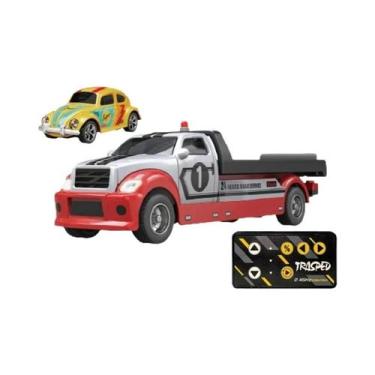 Imagem de Caminhão De Brinquedo Com Reboque Em Escala 1/64 Para Crianças, Contro
