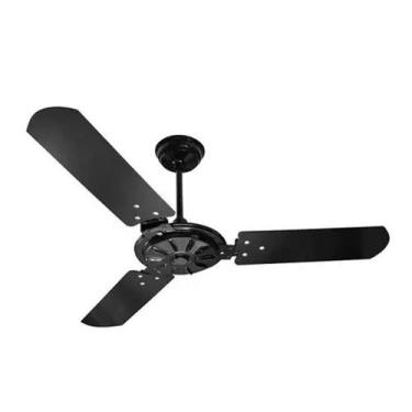 Imagem de Ventilador de Teto Ventex Comercial 150W Preto 3 Pás 110V, 110V