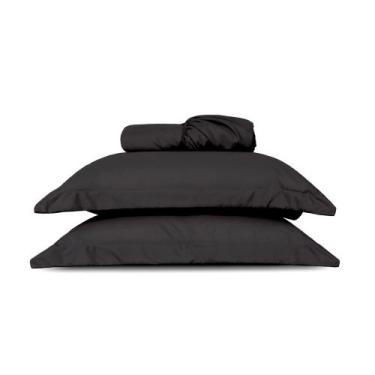 Imagem de Jogo de Lençol Cama Slim Casal Queen 03 Peças Percal 200 Fios - S & L 