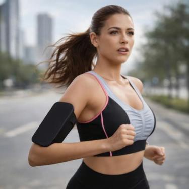 Imagem de Braçadeira Celular Corrida Academia Esportiva Ajustável Universal Port