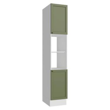 Imagem de Paneleiro 40 Cm 2 Portas E 2 Nichos Branco/verde Vik Madesa Branco/ver