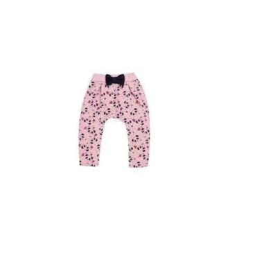 Imagem de Calça saruel molecotton estampado com laço infantil bebê Ralakids , GG