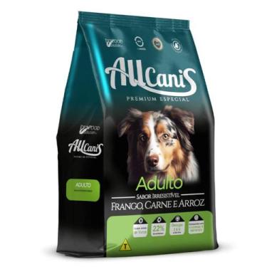 Imagem de Ração Allcanis para Cães Adultos de Porte Médio a Grande Sabor Frango,