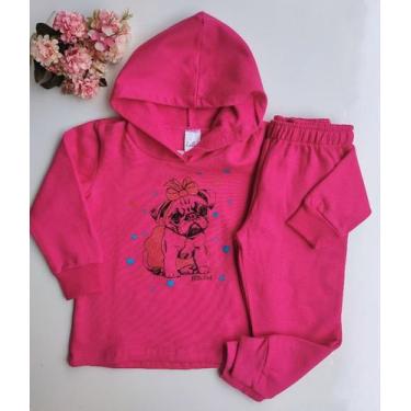 Imagem de Conjunto moletom feminino infantil com capuz moda  inverno - Lecay, Pi