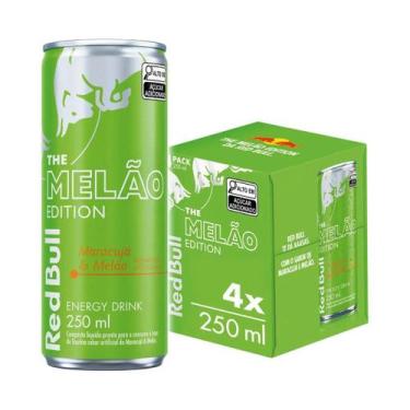 Imagem de Pack 4 Latas Energetico Red Bull Melão Edition 250ml