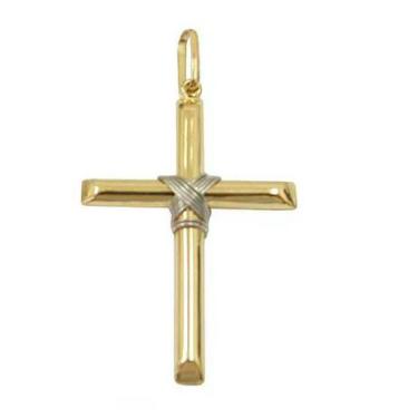 Imagem de Pingente Cruz Ouro 18 k Peso 0.50 Grama 10 mm Detalhe - Pingente Ouro 