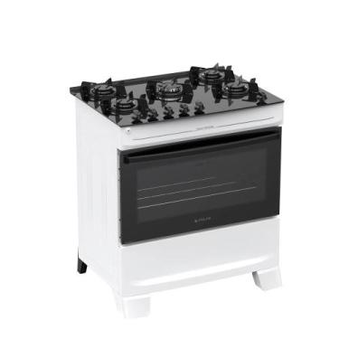 Imagem de Fogão a Gás Atlas Monaco 5 Bocas Top Glass Branco