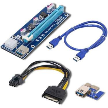 Imagem de Extensor Placa Pci Riser Express Usb 3.0 Sata 1x 16x - VS