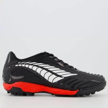 Imagem de Chuteira Society Penalty Brasil 70 Neo Y-2, Preto, Vermelho, 38