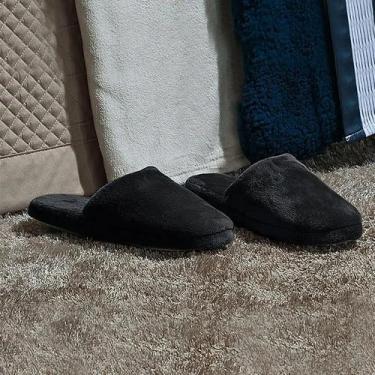 Imagem de Pantufa nia toque de seda preto tamanho 39-40
