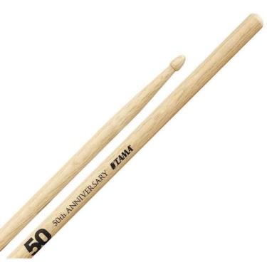 Imagem de Baqueta Tama Limited 50th Anniversary Padrão 7A em Oak Japonês (036489