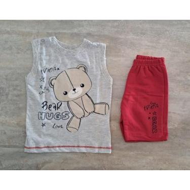 Imagem de Conjunto Bebe Menino Urso (300826) Rovitex, Vermelho, G