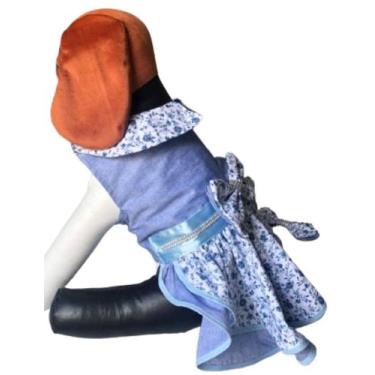Imagem de Vestido de verão para cães - Totó & Cia, azul e branco floral, 8