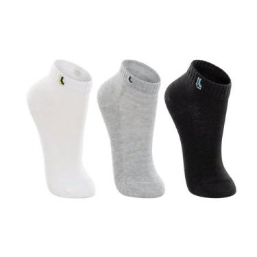 Imagem de Meia infantil Lupo Kids em algodão Kit com 3 pares, Mista, 33 a 36, Al