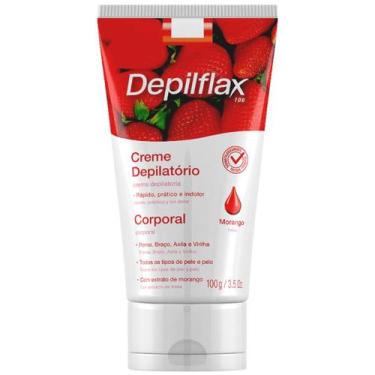 Imagem de Creme Depilatorio Corporal Morango Depilflax Indolor Extrato Perna Axi