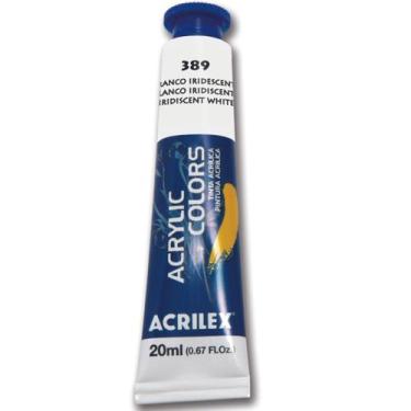 Imagem de Tinta Acrílica Acrylic Colors 20ml Bisnaga Acrilex 389 Branco Iridesce