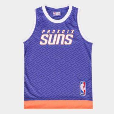 Imagem de Regata NBA Juvenil Phoenix Suns Division Braziline, Roxo, Laranja, 14A