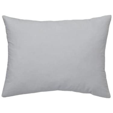 Imagem de Almofada Grande Encosto Apoio Cama Sofá Poltrona Almofadão Enchimento Silicone Antialérgico Cinza 80x80