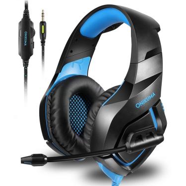 Imagem de Headset Gamer K1B Led Azul Áudio de Qualidade Surround com Microfone Redução de Ruído feito para Gamers Pc Smartphone Ps4 Ps3 Xbox