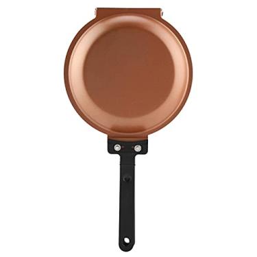 Imagem de 01 Frigideira dupla face para ovos, antiaderente, ferro premium, dupla face, panqueca, utensílios de cozinha para panqueca, pão torrado e ovo frito