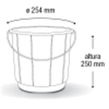 Imagem de Balde plastico 10 litros (alca de ferro) ARQPLAST amn
