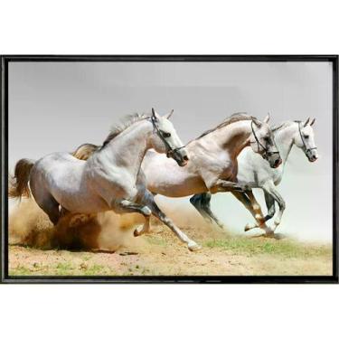 Imagem de Quadro Cavalos Color 120X80 - Casa Da Moldura