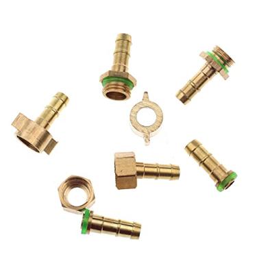 Imagem de Junta de tubo macho e f¨ºmea tubo de intuba??o de fio interno e externo junta de pagode, rosca masculina 8mm, 10 pe?as