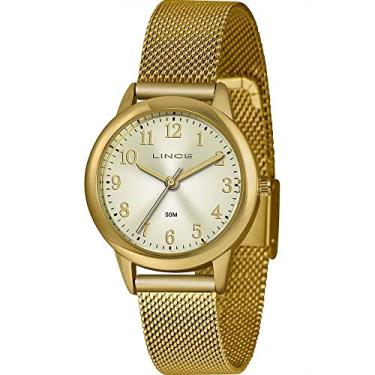 Imagem de Relógio Lince Feminino Ref: Lrg4653l C2kx Casual Dourado
