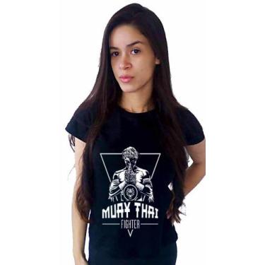 Imagem de Camisa Camiseta Feminina Babylook Academia Luta Muay Thai - Adquirido
