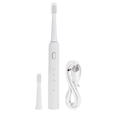Imagem de Hyuduo Escova de dentes elétrica com alimentação ultrassônica, 3 modos, carregamento USB, escova de dentes recarregável, com cabeça de escova para adultos, kit de escova de dentes