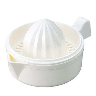 Imagem de MXY Espremedor de mão japonês plástico limão laranja com tigela cor branca