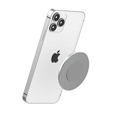 Imagem de Suporte de parede com sucção magnética para iPhone 12 Series, suporte de parede, suporte para iPhone 12, Pro, Mini, Pro Max, pacote com 2, com adesivos de fita de comando.