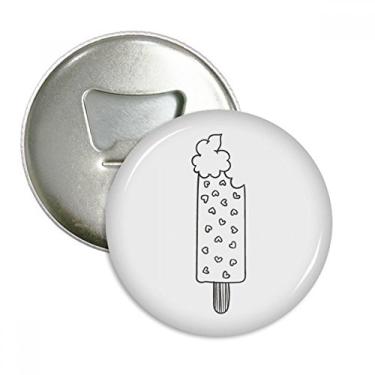 Imagem de Emblema multifuncional com estampa de picolés de coração com contorno preto