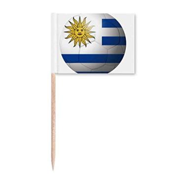 Imagem de Bandeira Nacional do Uruguai Futebol Palito de Dente Marcador Topper Decoração de Festa