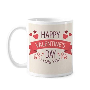 Imagem de Love You Happy Valentine's Day Caneca cerâmica cerâmica xícara de café porcelana louça