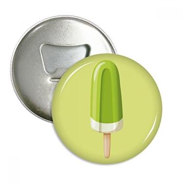 Imagem de Emblema multifuncional com ímã de geladeira e picolé de feijão verde