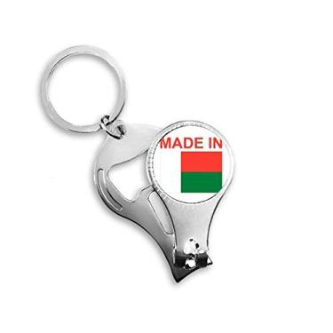 Imagem de Feito em Madagascar Country Love Nail Nipper Ring Chaveiro Abridor de Garrafas Cortador