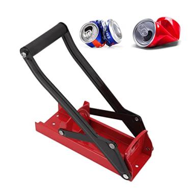 Imagem de Trituradores de Latas para Reciclagem, Esmagadores de Parede Pesada para Selos de Alumínio, Refrigerantes, Latas de Cerveja e Garrafas Plásticas (vermelho)